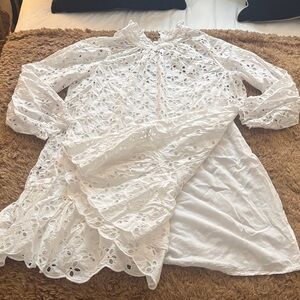 J. Crew White Eyelet Lace Dress